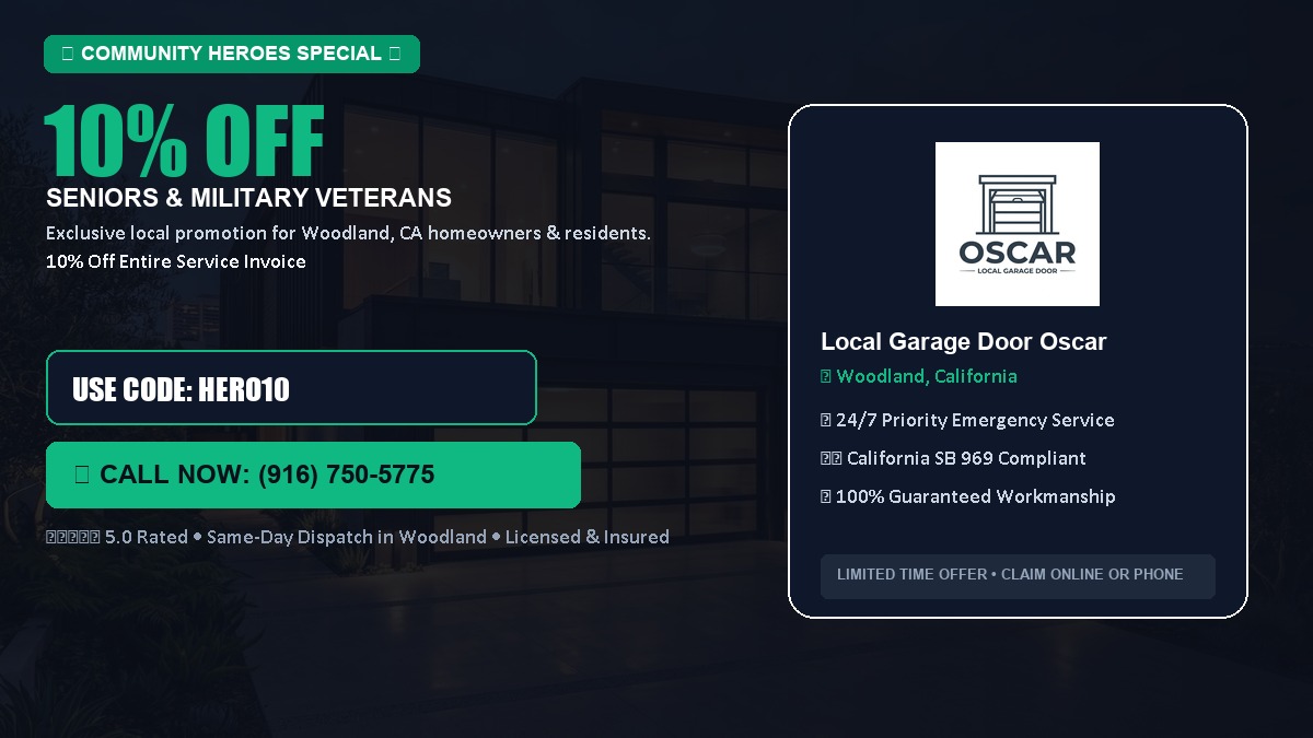 10% OFF Senior Citizens (65+) & Military / Veteran Community Discount in Woodland, CA