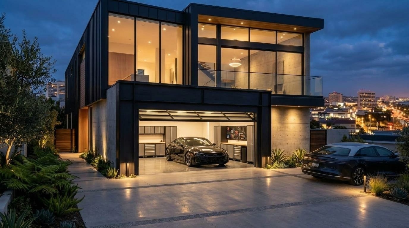 Local Garage Door Oscar Garage Door Gliding Open Revealing Warm Illuminated Interior